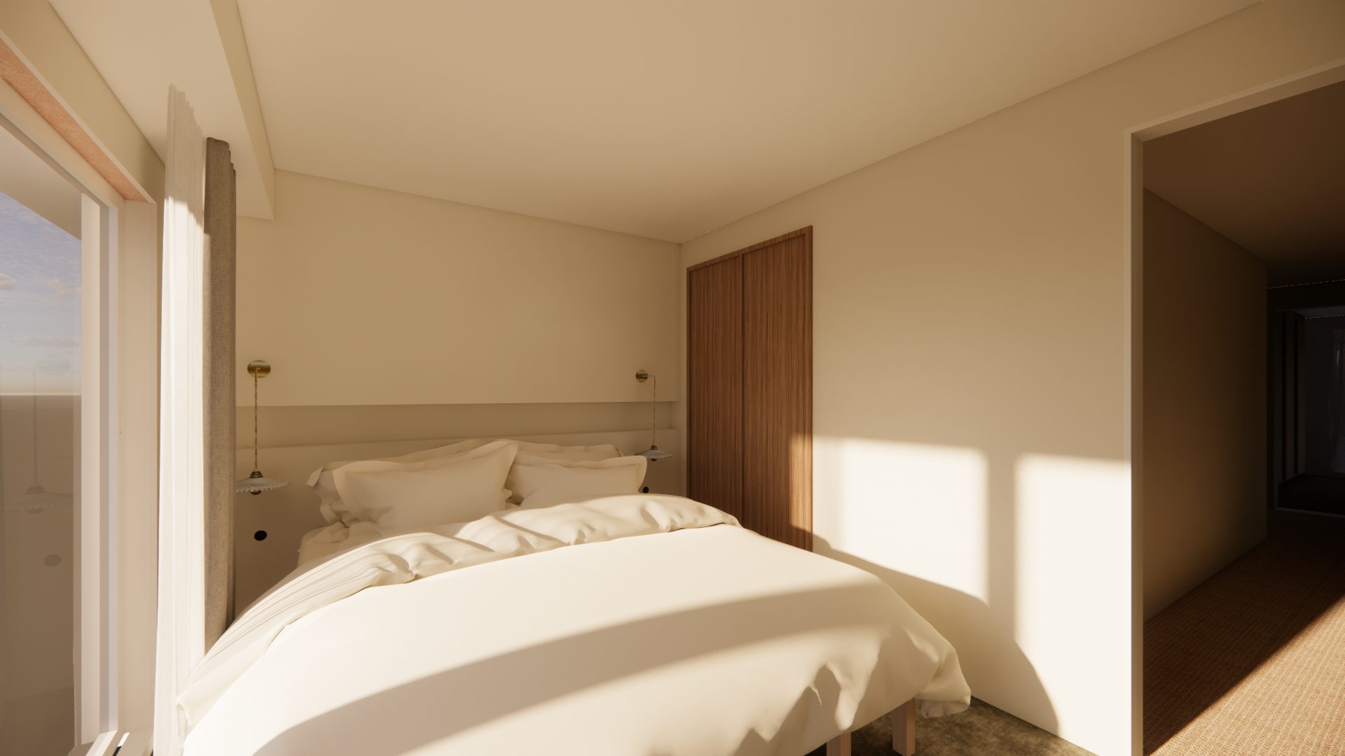 Home staging virtuel La Baule, chambre
