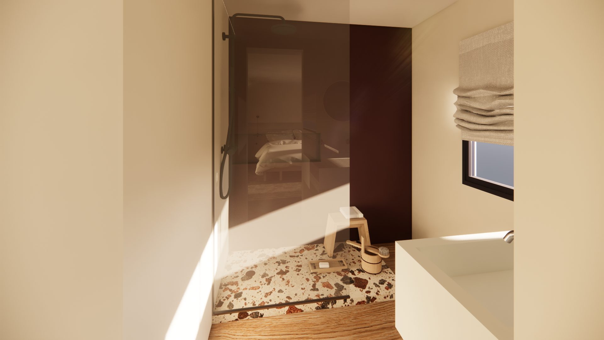 Home staging virtuel La Baule, salle d'eau